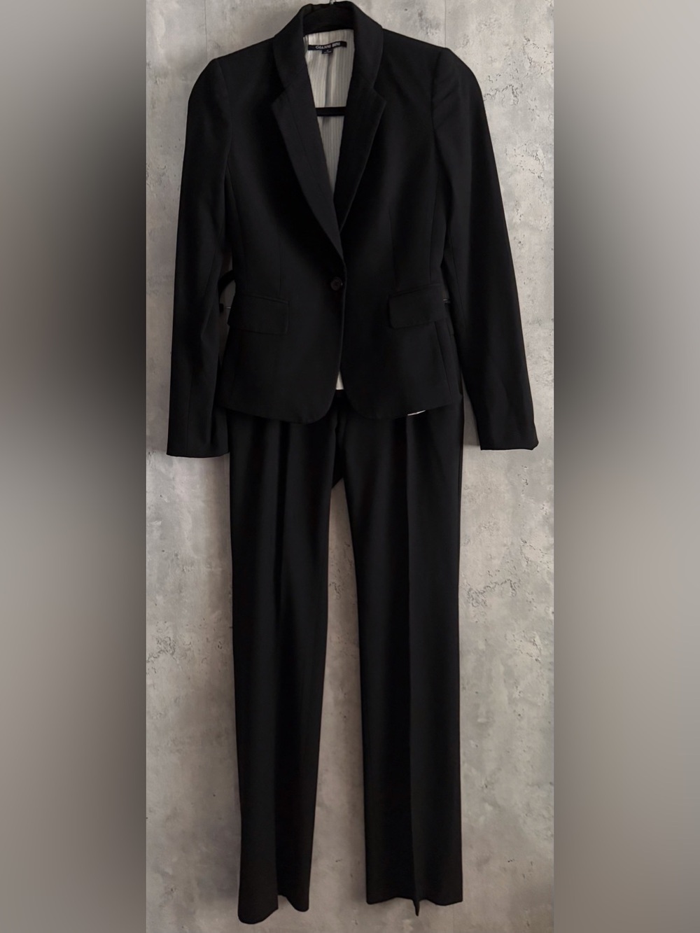 Gianni Bini 2pc Professional Black One Button Jacket Blazer Career Pant Suit Sz0